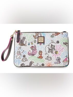 Dooney & Bourke Disney Cats sketch pouch wristlet wallet